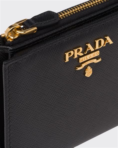 prada small saffiano leather wallet on a chain|Prada odette saffiano.